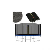 SPRINGOS Rete di sicurezza per trampolino da esterno 305 cm (10ft) a 8 pali Rete di protezione anticaduta Rete di protezione per trampolino Rete di