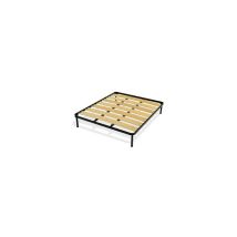Rete matrimoniale 160x190xH34 cm con 7 doghe in legno multistrato – Struttura in acciaio semiovale – 30 cm di altezza