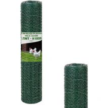 Arreditaly - Rete Metallica Plastificata Esagonale Per Recinzione Reti Per Pollaio Pollame Animali Piante Recinzioni Conigli Filo Giardino Senza