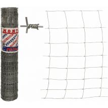Rete montana per recinzioni animali a maglia decrescente Rotolo 50mt. H100cm. - 15cm