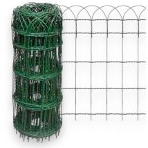 Rete per aiuole H65 cm zincata intrecciata e plastificata rotolo 10 mt t-rex