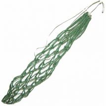 Rete per fieno in nylon spesso con anelli in metallo maglia 13x13 cm: Unica, verde (07)