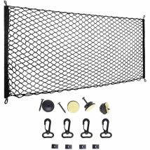 Rete Portaoggetti Per Auto, Rete Elastica In Nylon Per Bagagliaio 115x60 Cm, Rete Protettiva, Rete Divisoria Multifunzionale Per Bagagliaio Cani