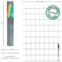 Rete Elettrosaldata Zincata 75x50/1,80/100 cm. ga Rotolo 25 metri