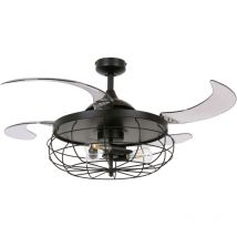 Beacon - Retractable ceiling fan Fanaway Industri Black