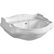 Kerasan - retro 3 Hole Ceramic Washbasin 55x45cm, blanc