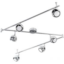 Retro Adjustable 6 Way Eyeball Polished Chrome Ceiling Spotlight