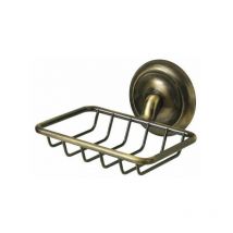 Bisk - Shower Soap Dish Holder Shampoo Tray Retro Antique Brass