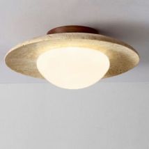 Retro E27 Deckenleuchte Design Kreative Deckenlampe Holz Acryl Travertin Wohnzimmerlampe Für Küche Badezimmer - Neutrales Licht