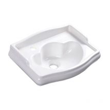 Kerasan - retro Lave-vaisselle en céramique 41x30cm (trous de saut sur le lhs, pas de trou de débordement), blanc