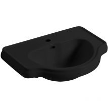 Kerasan - retro Lave-vaisselle en céramique semi-requise 62x45,5cm, noir mat