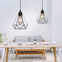 Rétro Lustre Suspension industrielle Métal Fer E27 Luminaire Vintage Lampe pour Restaurant Bar Cafe
