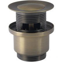 Rétro salle de bains laiton antique fendue bouton bassin de vidange bouchon