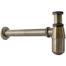 Siphon Lavabo Laiton Antique 5/4 Piège à Bouteille