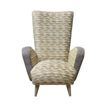 Retro-Sessel mit hohem Rücken und Chenille