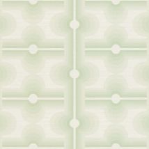 Retro Tapete Profhome 395331 Heißgeprägte Vliestapete Leicht Strukturiert Mit Geometrischen Formen Matt Grün Zement-grau Blass-grün Creme-weiß 4,5 M2