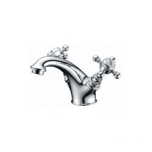 Retro-Zweigriff-Waschbeckenarmatur canterbury mit integriertem Ventil