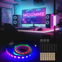 Jopassy - Rétroéclairage led tv alimenté par usb pour téléviseur et ordinateur de 32 pouces, compatible avec synchronisation avec musique, contrôle