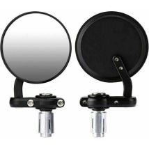 Rétroviseurs de moto, rétroviseurs de moto ronds 7/8 pouces 22mm miroir d'extrémité de barre ronde Fei Yu