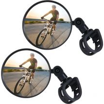 Odipie - Rétroviseurs Vélo, 2 Rétroviseurs de Vélo Grand Angle Rotatifs à 360° Réglables, Rétroviseurs de Vélo en Résine de Nylon hd pour Guidon de