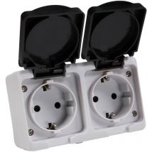 Rev Ritter - rev AquaMini Aufputz Feuchtraum 2-fach Steckdose IP54 kompakt mini