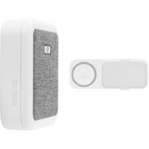 REV – Campanello wireless elegante con Taster Bianco Link2Home – Raggio di funzionamento massimo 150 m – Colore Grigio, Bianco