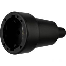 Kopp - rev 0512151777 Fiche électrique femelle avec terre caoutchouc 250 v noir IP20