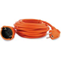 Rallonge électrique 25m orange – Longueur : 25m – Intensité courant : 16A – Section : 1.5mm² – Puissance : 3500W – Tension électrique : 230V