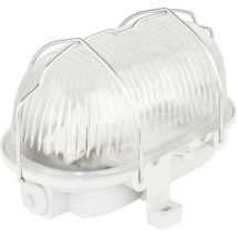 REV Ovalleuchte Kunstst.LED 5W gr Luminaire pour pièces humides LED E27 5 W blanc chaud blanc, argent