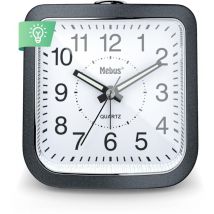 Réveil à quartz, silencieux, sans contact, aiguilles lumineuses, alarme snooze, alarme snooze, cadran éclairé par simple pression sur un bouton,