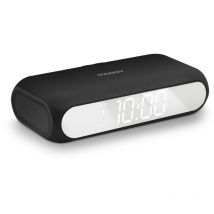 Réveil miroir avec chargeur induction 10W - noir