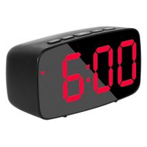 RéVeil NuméRique Intelligent de Chevet, Horloge de Bureau usb de Voyage à led Rouge avec RéPéTition de TempéRature de Date 12 / 24H pour Chambre à