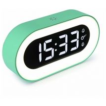 Tigrezy - Réveil Numérique led Alarm avec Mode de Variation et Fonction Snooze Port de Recharge USB/18 Musiques Lumière de nuit pour Enfants Femmes