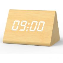 Gotrays - Réveil Numérique, Réveil Matin led Horloge Digitale avec 3 Alarmes, Mode Week-End Disponible, Luminosité et Volume Réglables, Horloge