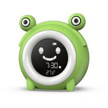Réveil pour enfants, coach de sommeil pour enfants, réveil pour la chambreMignon réveil numérique avec température, 5 couleurs, veilleuse