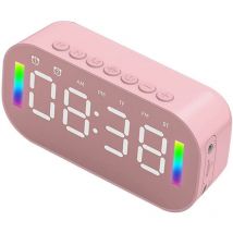 Réveil rose numérique led avec radio fm
