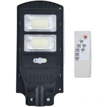 Jeffergarden Lampadaire solaire led 500w 234 led détection de mouvement télécommande synchronisation étanche lampadaire solaire extérieur