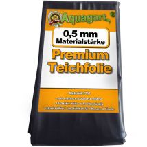 Revestimiento de pvc para estanque 18 m x 2 m 0,5 mm, negro, cubierta para estanque de jardín
