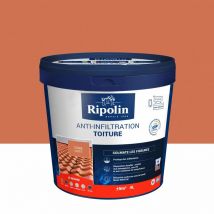 Revestimiento impermeabilizante de cubiertas, RIPOLIN Anti-infiltración terracota 4 L RIPOLIN