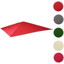 Mendler - Revêtement de rechange pour parasol de luxe HWC-A96 3x3m (Ø4,24m) polyester 2,7kg crème-gris