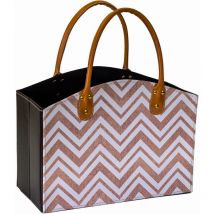 Webmarketpoint - Revistero rectangular ecopiel marrón cm33,5x15,5h25,5