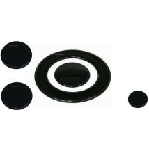 Rex Electrolux Castor Zoppas Kit Spartifiamma Neri Lucidi 2 Medi S 4446 / 57
