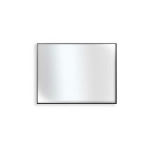 Rex - specchio bagno rettangolare reversibile con telaio perimetrale nero o bianco, dimensione-colore 60x80 nero