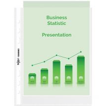 Rexel - Multi Punched Pocket Polypropylene A5 75 Micron Top Opening Clear (p