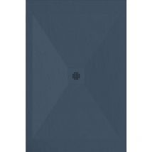 Mineralguss-duschwanne Extra Flach Dexa Schieferoptik Anthrazit 70x210 Cm Auslaufschutz In Farbe