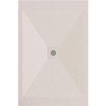 Stano. - Extra flache Duschwanne dexa in Schieferoptik Beige 70x130 cm Auslaufschutz in Farbe