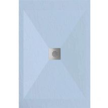 Mineralguss-duschwanne Extra Flach Dexa Schieferoptik Grau 80x110 Cm
