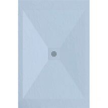 Mineralguss-duschwanne Extra Flach Dexa Schieferoptik Grau 70x210 Cm Auslaufschutz In Farbe