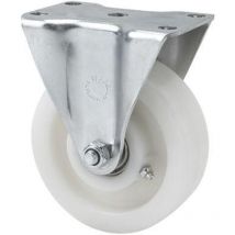 Rueda fija 17-61-50-ft nylon blanco extrafuerte eje liso - Ruedas Alex