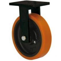 rueda fija (ancha) 17hlb250a-hub hierro-poliur.naranja eje bolas